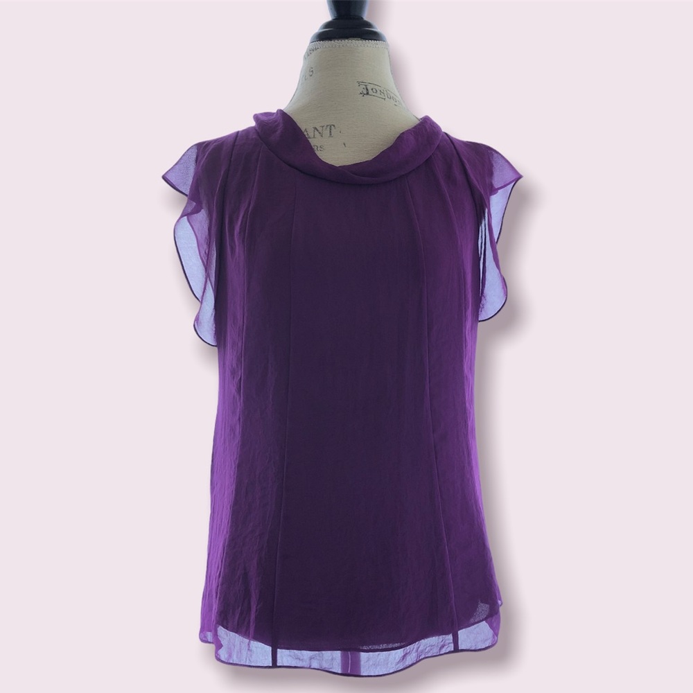 BCBGeneration Cowl Back Zipper Tank Blouse